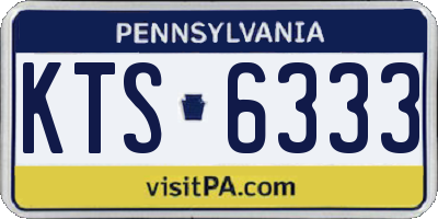 PA license plate KTS6333