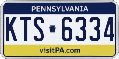 PA license plate KTS6334