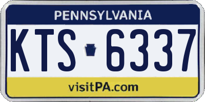 PA license plate KTS6337