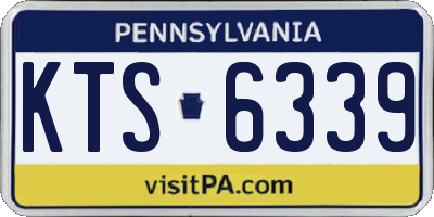 PA license plate KTS6339
