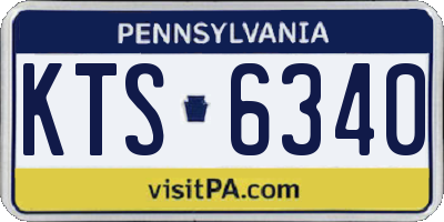 PA license plate KTS6340