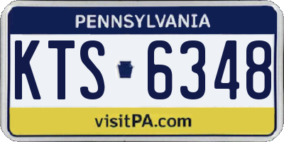 PA license plate KTS6348