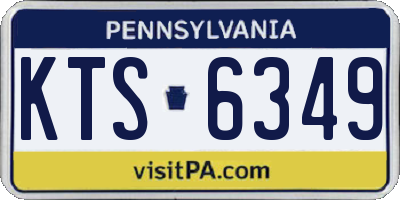 PA license plate KTS6349