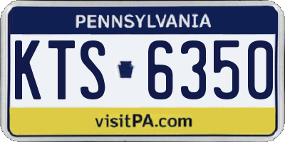PA license plate KTS6350