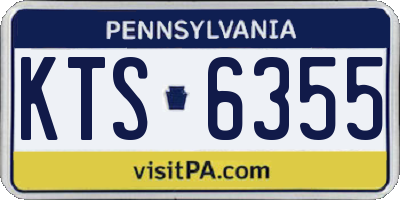 PA license plate KTS6355