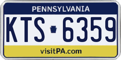 PA license plate KTS6359