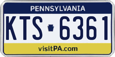PA license plate KTS6361