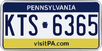 PA license plate KTS6365
