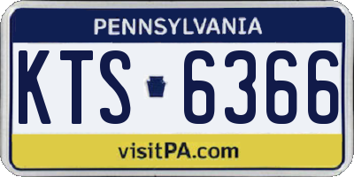 PA license plate KTS6366