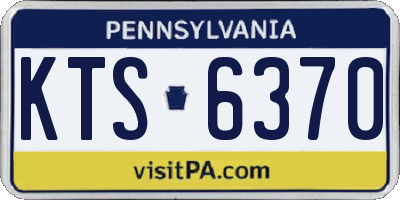 PA license plate KTS6370