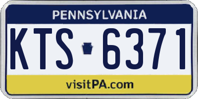 PA license plate KTS6371