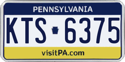 PA license plate KTS6375