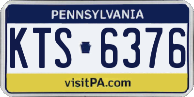 PA license plate KTS6376
