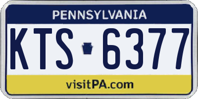 PA license plate KTS6377