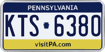 PA license plate KTS6380