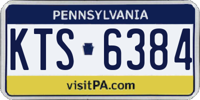 PA license plate KTS6384