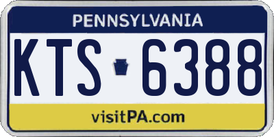 PA license plate KTS6388