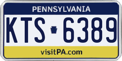 PA license plate KTS6389