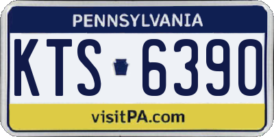 PA license plate KTS6390