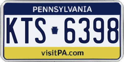 PA license plate KTS6398