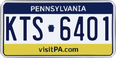 PA license plate KTS6401