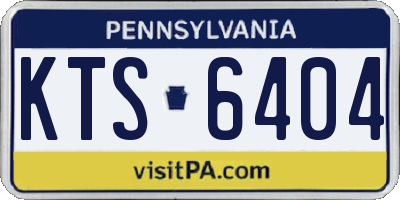 PA license plate KTS6404