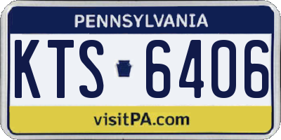 PA license plate KTS6406