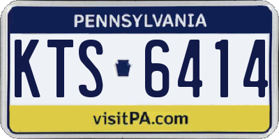 PA license plate KTS6414
