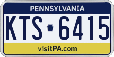 PA license plate KTS6415