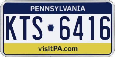 PA license plate KTS6416