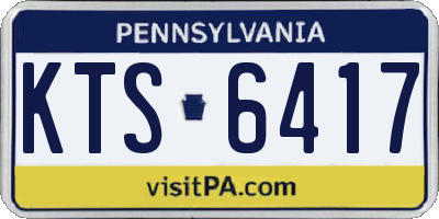 PA license plate KTS6417