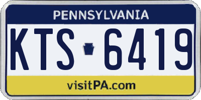 PA license plate KTS6419