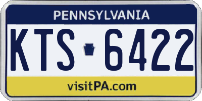 PA license plate KTS6422