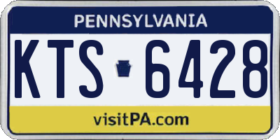 PA license plate KTS6428