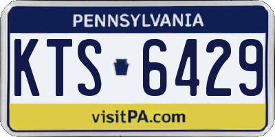 PA license plate KTS6429
