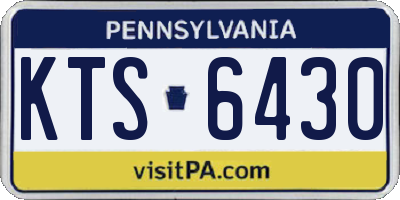 PA license plate KTS6430