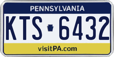 PA license plate KTS6432