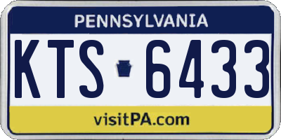 PA license plate KTS6433
