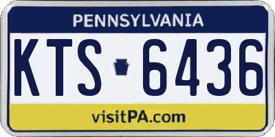 PA license plate KTS6436