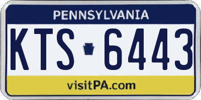 PA license plate KTS6443