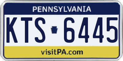 PA license plate KTS6445