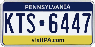 PA license plate KTS6447