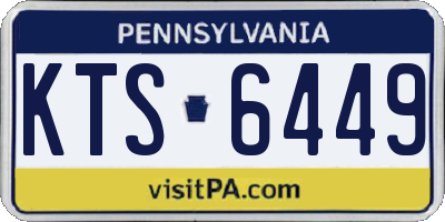 PA license plate KTS6449