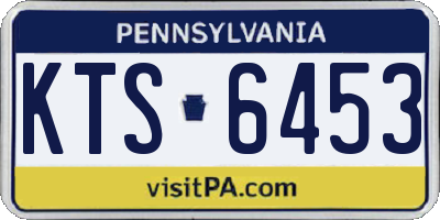 PA license plate KTS6453