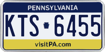PA license plate KTS6455