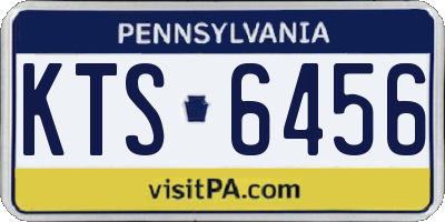 PA license plate KTS6456