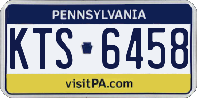 PA license plate KTS6458