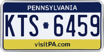 PA license plate KTS6459