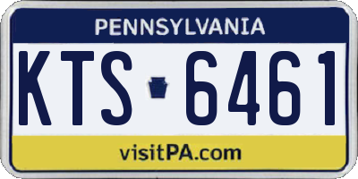 PA license plate KTS6461