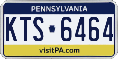 PA license plate KTS6464